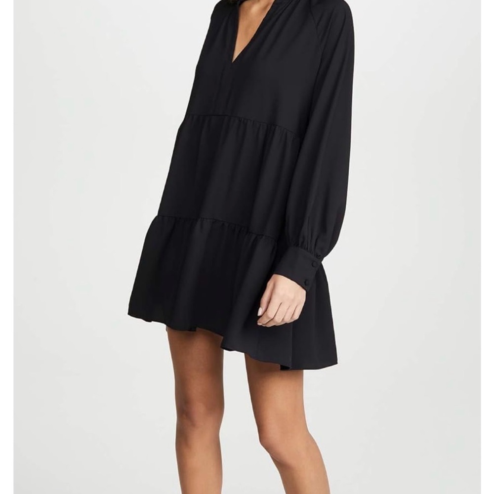 Amanda Uprichard Black Long Sleeve Dress